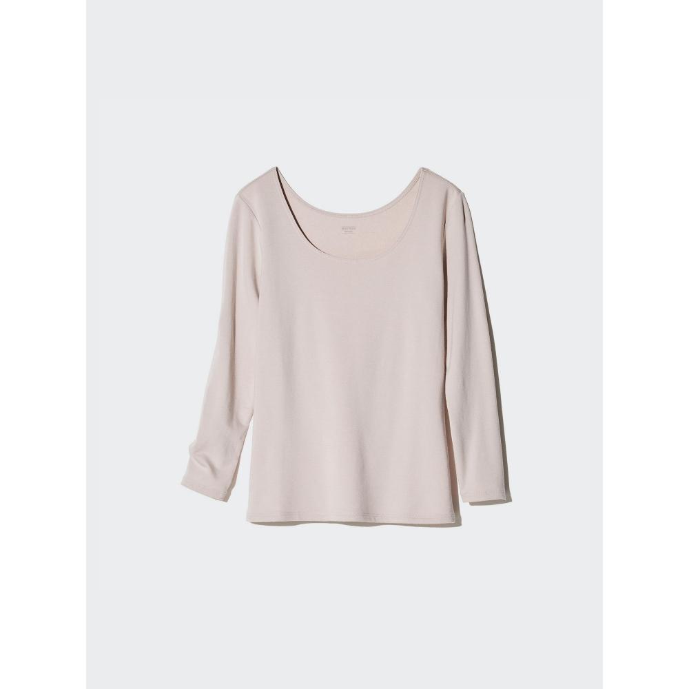 Uniqlo Japan UlTra Warm HeaTTech CoTTon U Neck T 8 minUTe Sleeve