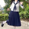 FARFADET Sailor Suit Cosplay Dance Performance New School Costume Set JK Uniform 3-Piece (XXXL)