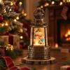 Sparkling Snowflake Christmas Gift Lighthouse Snow Lantern, Musical Lighted Ball Swirling Battery Powered Snowing Lantern Glitter Water for