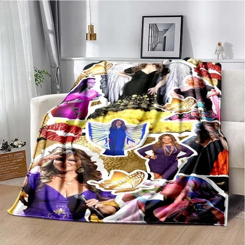 Coperta stampata della cantante latina Jenni Rivera Moda Letto Divano Aria Condizionata Alla Moda Tempo Libero Picnic Viaggio Personalizzabile Coperta