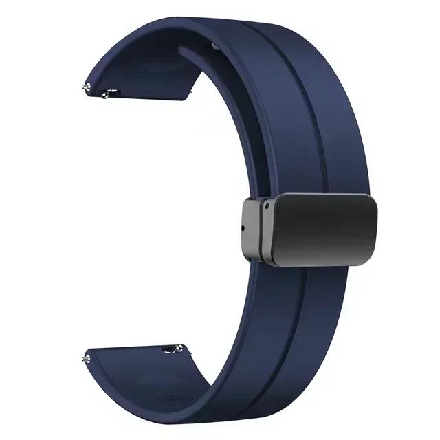 Magnetic Folding Buckle Band for Amazfit Bip 6 5 Active 2 GTR 4 3 Pro GTS 2e SmartWatch Silicone Strap for Amazfit Bip6 Bracelet