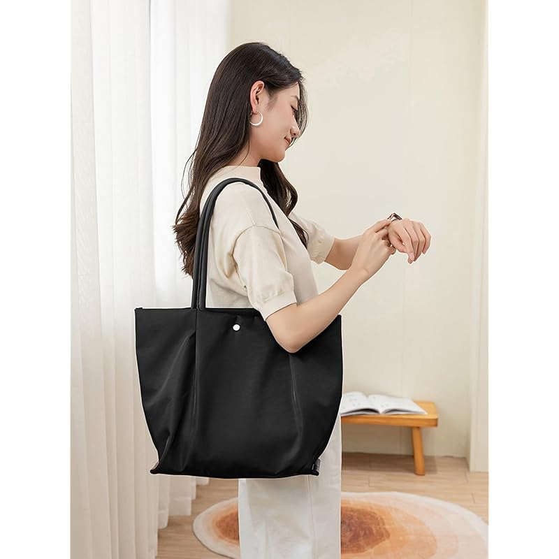 [ASCOBO] Tote Bag Ladies Commute Business Lightweight Large Capacity A4 Storage Water Repellent Shoulder PC Storage Key Loss Prevention Mothers Bag