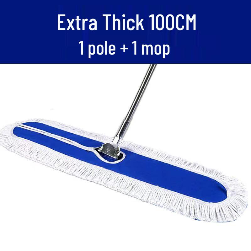 Large Cotton Thread Flat Dust Mop for Industrial, Commercial, Hotel, and Household Floors