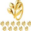 Golden Tree Leaf Napkin Ring, Napkin Buckle Hotel Wedding Willow Leaf Western