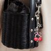 Cute Fruit Keychain Bag Charm With Cherry Strawberry Design Acrylic Alloy Hanging Accessory For Purse Backpack