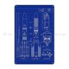 SPACEX Super Heavy Starship SpaceX Blueprint  Metal Club Customize Wall Decor Decoration Bar Cave Tin Sign Poster