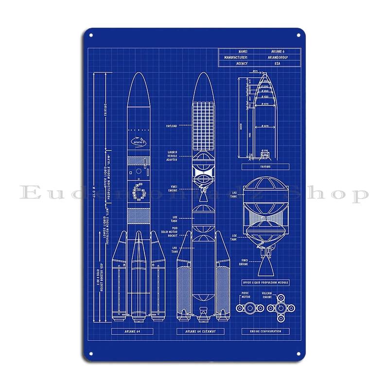 SPACEX Super Heavy Starship SpaceX Blueprint  Metal Club Customize Wall Decor Decoration Bar Cave Tin Sign Poster