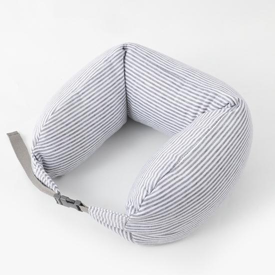 Pernă de călătorie pentru susținerea gâtului cu fermoar ascuns Pernă de călătorie în formă de U, super moale, respirabilă, reglabilă.