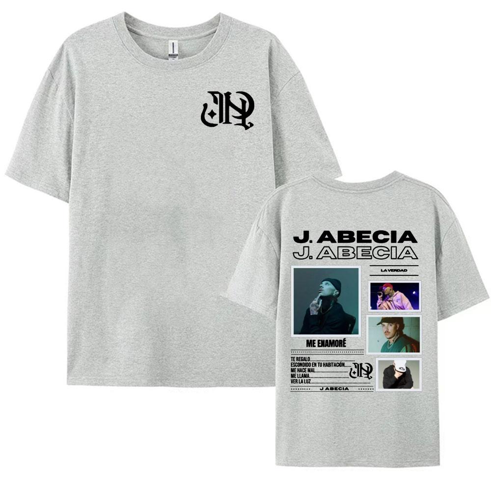 Rap Singer J Abecia La Verdad Album Tour Pattern Tshirt Mens Fashion Hiphop Music Tshirt Oversized Pure Cotton Tshirt