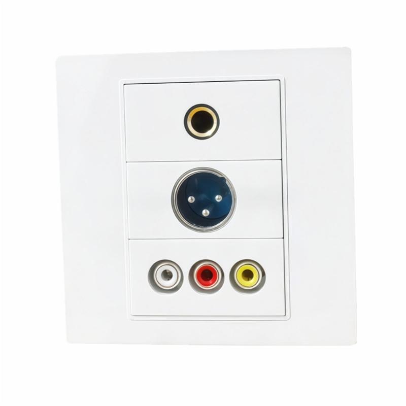 86 Type Modular Panel with Customizable Module Wall Plate Suitable for Multimedia Interfaces ABS Texture Embedded Frame