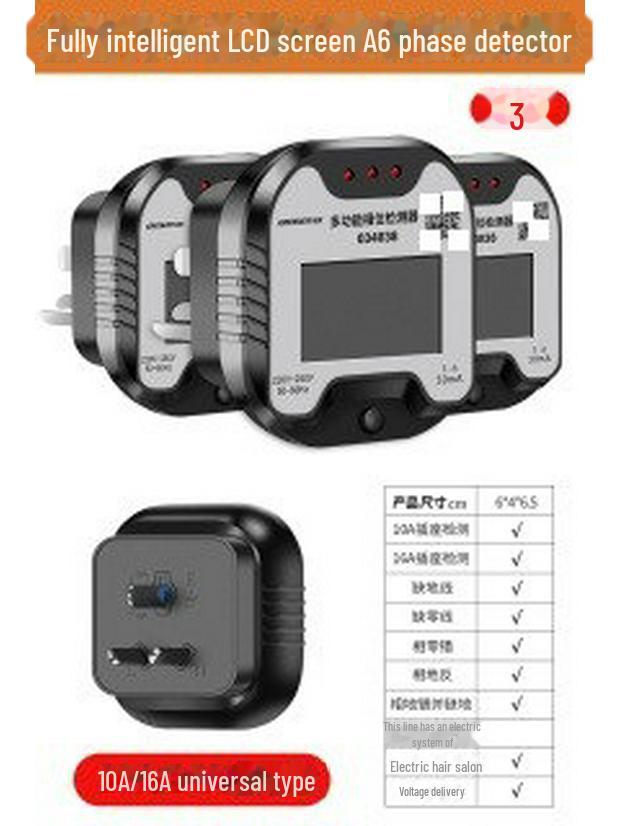 Green Forest Multi-Function Power Detector Plug - Polarity, Leakage, and Ground Wire Tester