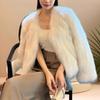 New Winter Fox Fur Coat Women's Fashion Short Fur Coat Temperament Collar