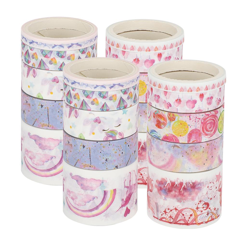 

2 коробки скотч единороги узор бумага маскирующая наклейка для DIY украшения ремесло скрапбукинг канцелярские принадлежности
