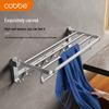 Carben Space Aluminum No-Drill Bathroom Towel Rack & Storage Shelf