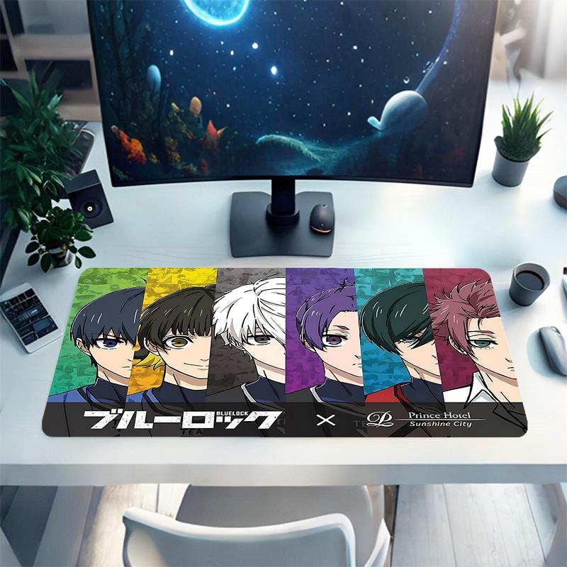 1Pc Colorful Anime Characters Gaming Mouse Pad Keyboard Desk Mat Non-slip Rubber Lock Edge Waterproof Computer Mousepad for Office Home Decor S1697