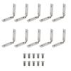 10 Pack 90-Degree Cabinet Corner Brackets 90-Degree Cabinet Pull Corner Brace Sturdy Hardware for Enhancing Durability