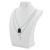 Creative Geometric Couple Necklace Set With Unique Black And White Design For Stylish Fashion Lovers