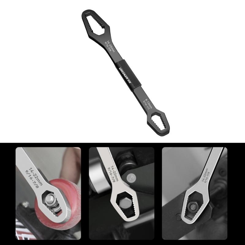 8-22mm Universal Torx Wrench Board Adjustable Double-head Torx Spanner Self-tightening Glasses Wrench Multi-purpose Tool
