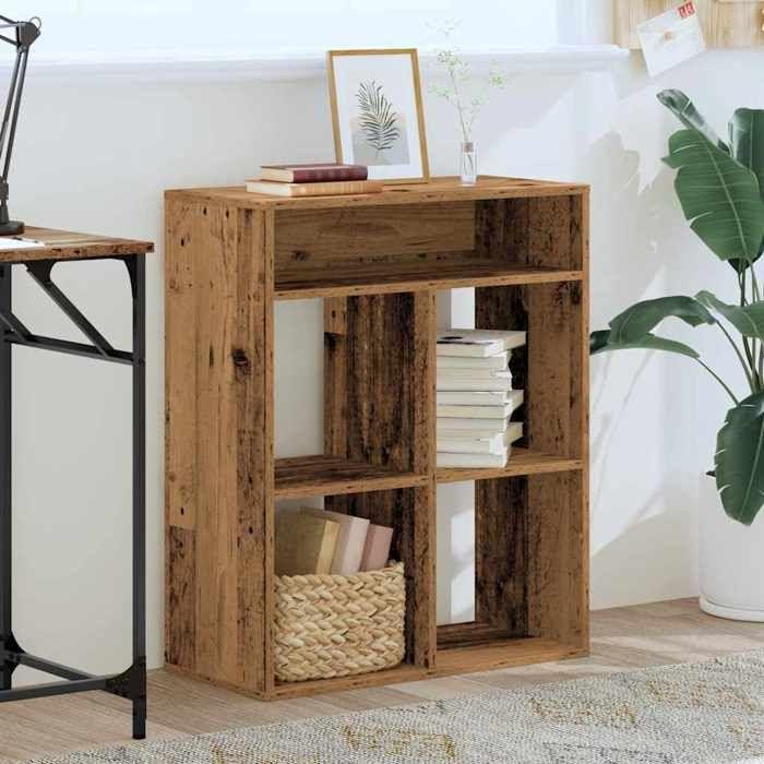 VidaXL Bookcase Old Wood 66x31x80 Cm Engineered Wood, Storage Cabinet, Storage Shelf, Unit of 860299