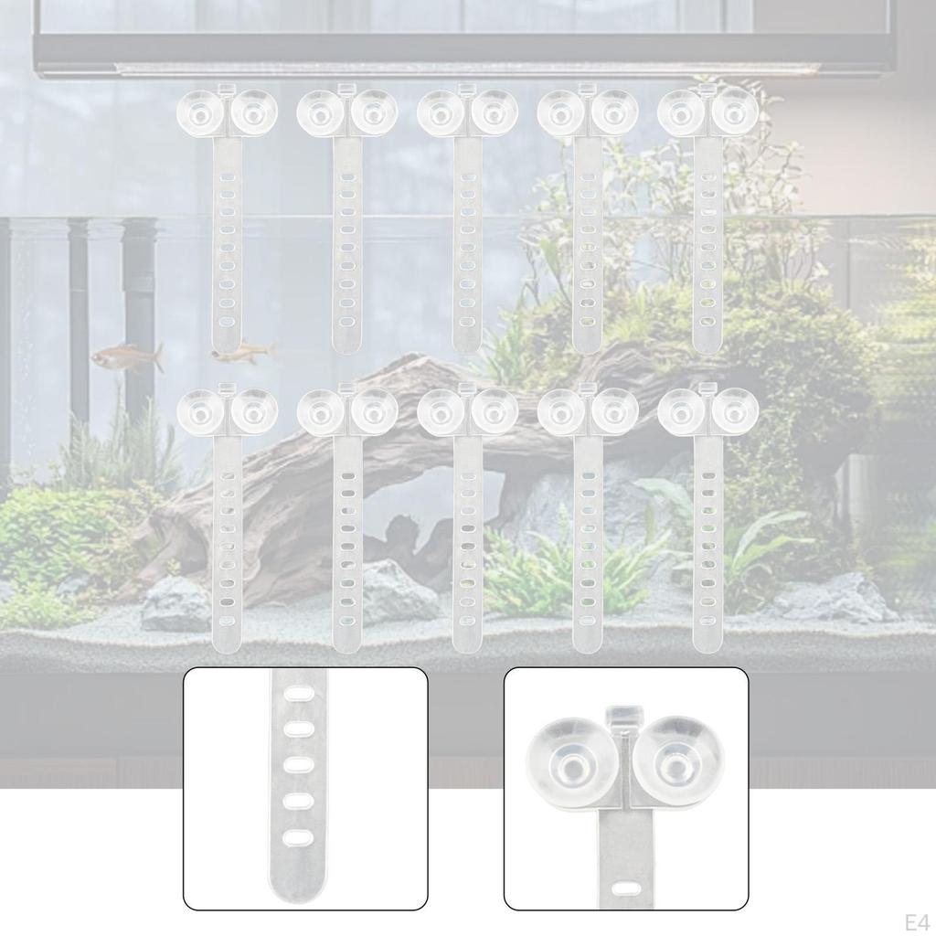 10 Pieces Aquarium Suction Cup Cable Ties Accessories Easy to Install Multifunctional for