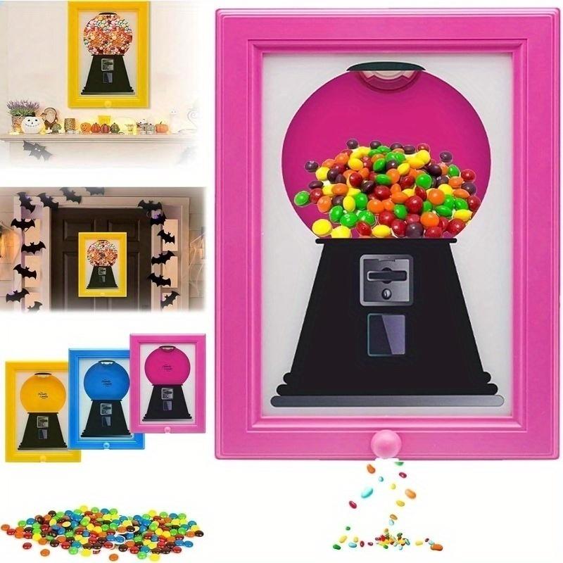 Candy Dispenser Picture Frame Wall Candy Frame Wall Candy Dispenser Holiday Gift for Candy Nuts Cat and Dog Dim Sum