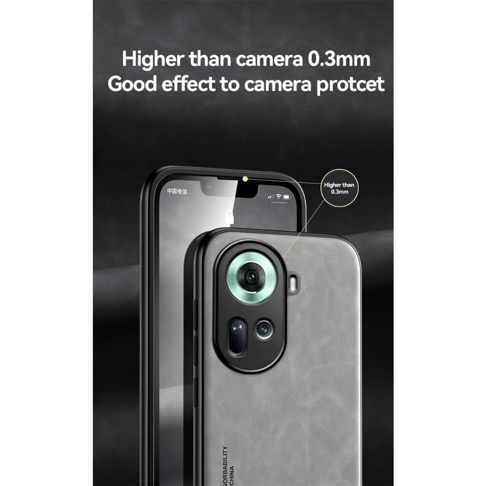 Shockproof Case for OPPO Reno 11 Pro 5G Reno 10 Pro Plus 8 8T Plus Protective Cover Magnetic Car Holder Phone Textured Business Full Protection Cover