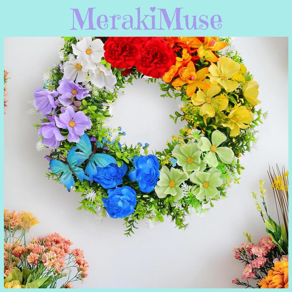 Artificial Colorful Flower Garland Door Hanging Decoration Festive Venue Prop