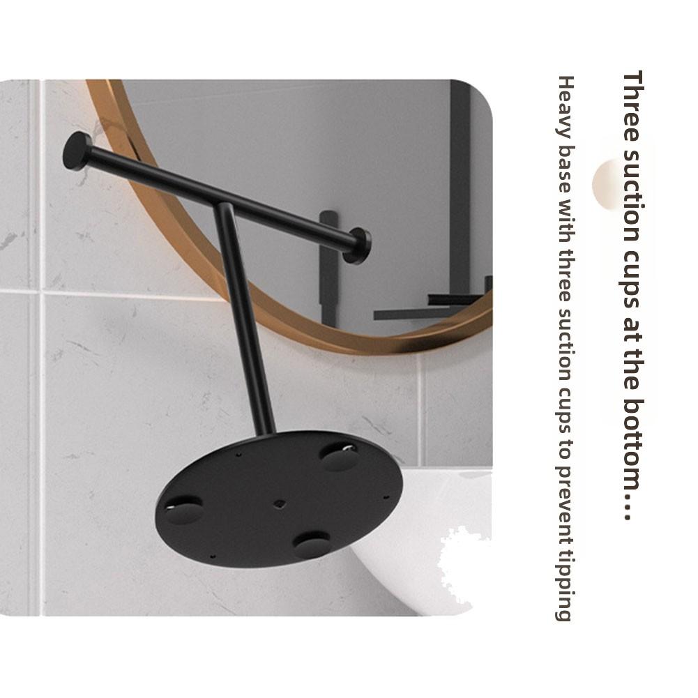 Soporte de Pie en Forma de T Negro para Toallas de Mano para Baño Encimera de Cocina Estante Organizador de Almacenamiento de Joyería de Acero al Carbono