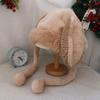 Beanie Hat Winter Plush Hat Fluffy Rabbit Ears Hat Cute   Winter/Autumn