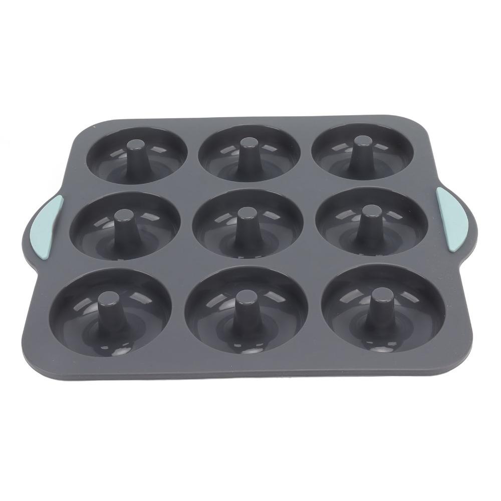 Non-Stick Surface Silicone Donut Pan Food-Grade Silicone Baking Tray Ring Cake Mold Cake Making серый