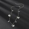 SUMENG New Gold Color Silvery Butterfly Stars Chain Necklace for Women Fashion Choker Clavicle Chain Jewelry Accessories Gift