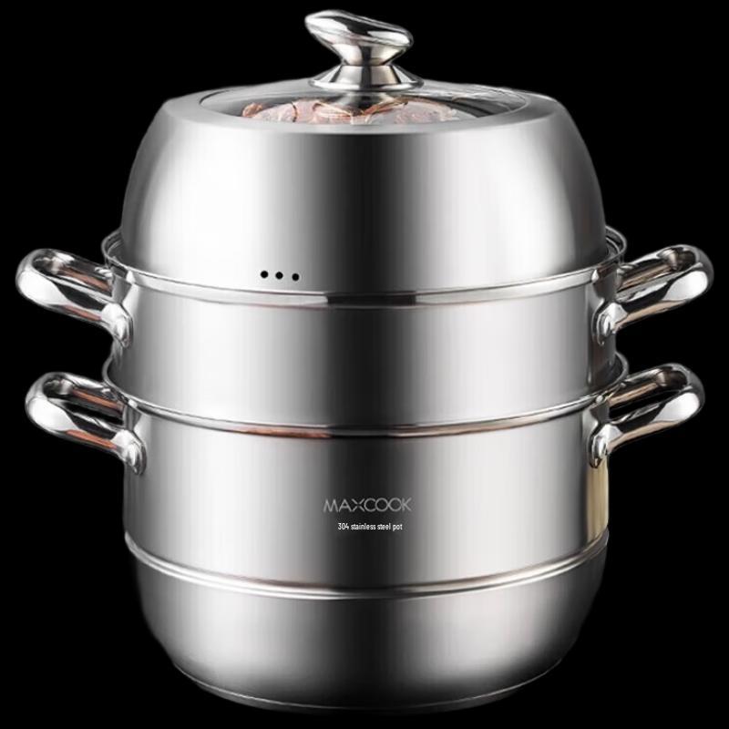 Meichu 30cm 3-Layer Stainless Steel Steamer & Cooker