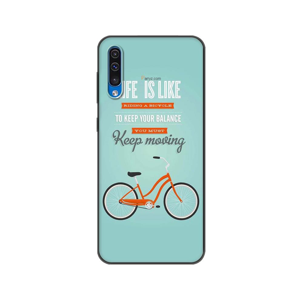 Black Tpu Case For Samsung Galaxy A50 50S A30S A10 A01 A11 A21S A31 A41 A51 A71 M21 M30S S10 LITE Cover BIKE CYCLING Art