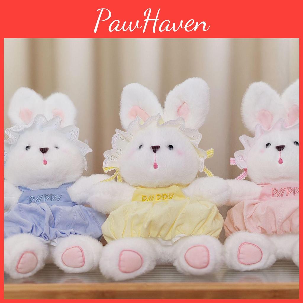 Compact Stuffed Rabbit Animal With Ultra Soft Short Pile Fabric Kids Gift Idea