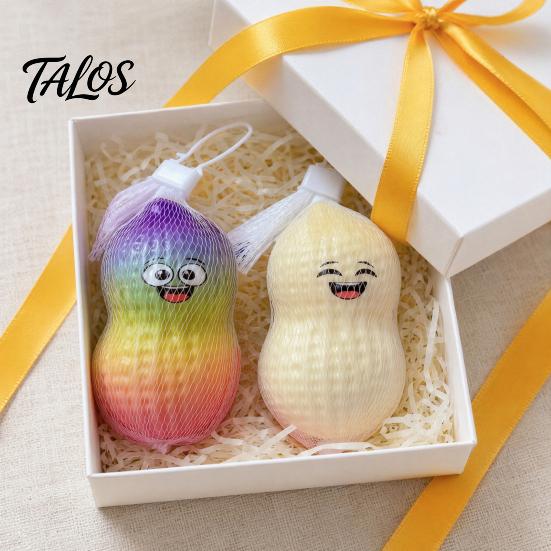Stress Relief Toy Cartoon Peanut Toy, Slow Rising Simulation Squeeze Ball Relaxation Fidget for Kids Adults Sensory