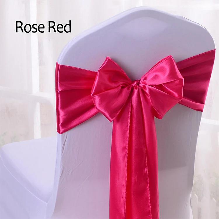 Satin Chair Sashes Ties 12Pcs Chair Decorative Satin Sashes Bow Design for Wedding Events Banquet Home Kitchen Decoration