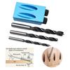 7-15pc Blue 15° Inclined Hole Locator Woodwork Drilling Adjustment Limiter F Clamp Three Point Woodwork Drill Installation Tool