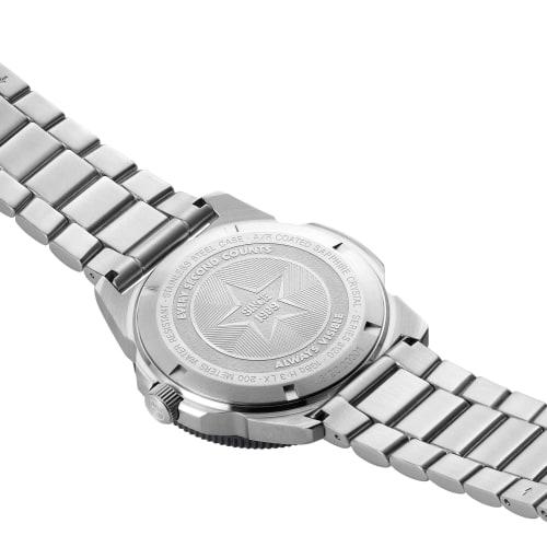 Luminox Men's Navy Seal Pacific Diver 3120 Series Silver Stainless Steel Oyster Band Blue Dial Quartz Analog Watch