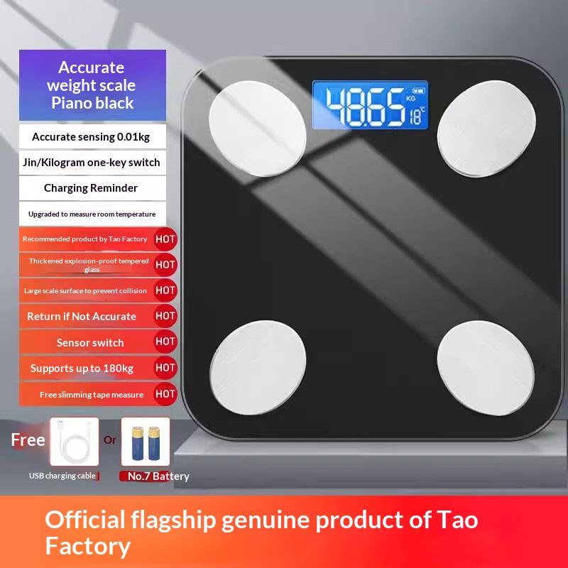 Smart Digital Body Weight Scale High Precision Electronic Bathroom Scale with Backlit LCD Battery Operated for Home Dorm