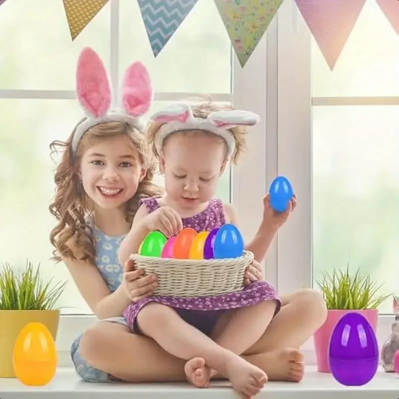6Pcs Jumbo Easter Eggs Giant Fillable Easter Eggs Colorful Candy Box Easter Party Decoration Children Gift Toy Birthday Supplies