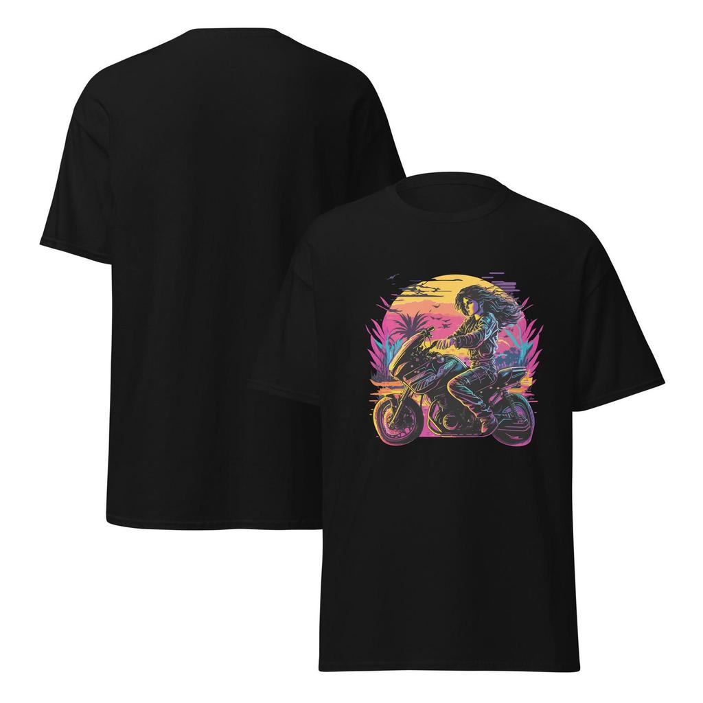 Motorcycle Sunset Rider Woman T-Shirt