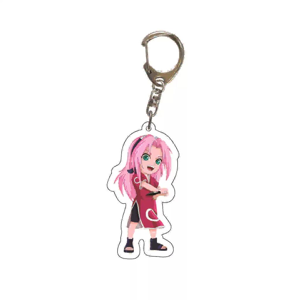 Llavero acrílico de Anime Naruto, accesorio, llavero de dibujos animados de Uzumaki Naruto