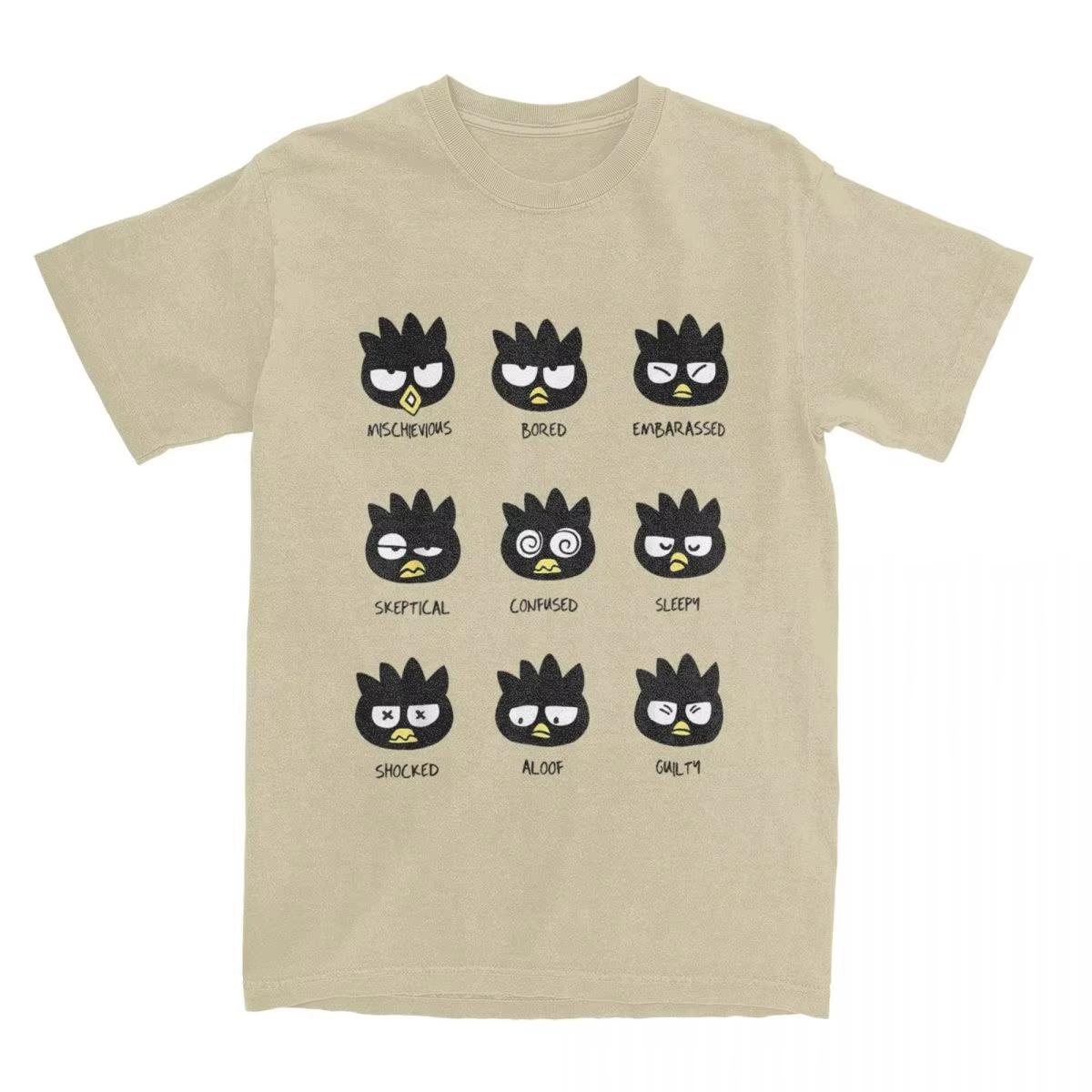 

Men Women T-Shirt Badtz Maru Different Moods Humor Pure Cotton Tees Short Sleeve T Shirts O Neck Clothes Plus Size M