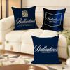 Whiskey B_Ballantine'S Kunst Kissenbezug Seidiger Kurzer Plüsch Beidseitig Bedruckter Kissenbezug Für Sofa Alle Jahreszeiten Heimdekoration Geschenk