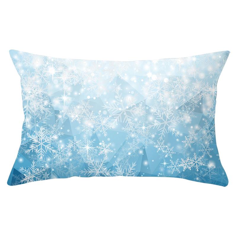 Christmas Series Peach Skin Waist Pillowcase Rectangular Sofa Cushion Cover Bedside Pillowcase Home