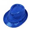 Jazz Hat Adult Kids Sequin Stage Show Hat Dance Performance Cap Christmas Halloween New Year Headwear
