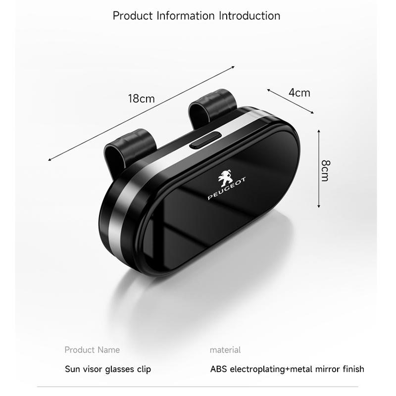 Car Sun Visor Organizer Glasses Ticket Card Box For Peugeot 406 407 307 206 301 z 408 5008 4008 208 3008 308 2008 207 508 607 106