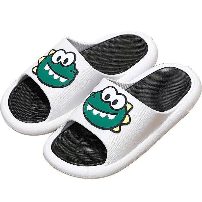 Men Flat Slippers Fashion Outdoor Slides Slip on Sandals Bathroom Non-slip Thick Platform Men's Women Slipper Home Flip Flops