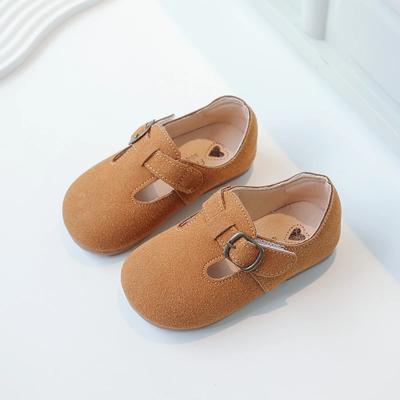 Dziecięce skórzane buty retro w stylu brytyjskim dziecięce płaskie buty mokasyny proste chłopięce dziewczęce buty codzienne okrągłe rozmiary głowy 21-35