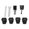 Print Head Hot End Kit 0.4mm Hardened Stainless Steel Print Head Extruder Hot End Kit with 4Pcs